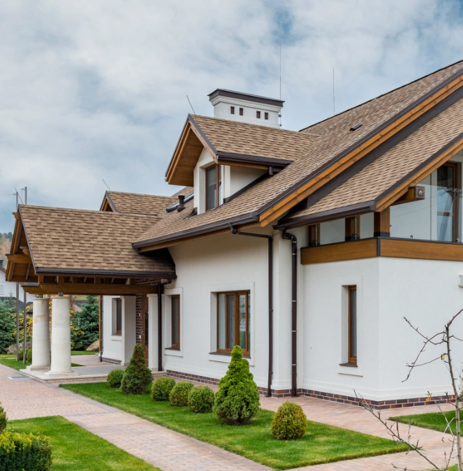 Buiten muurverf op gevel van huis